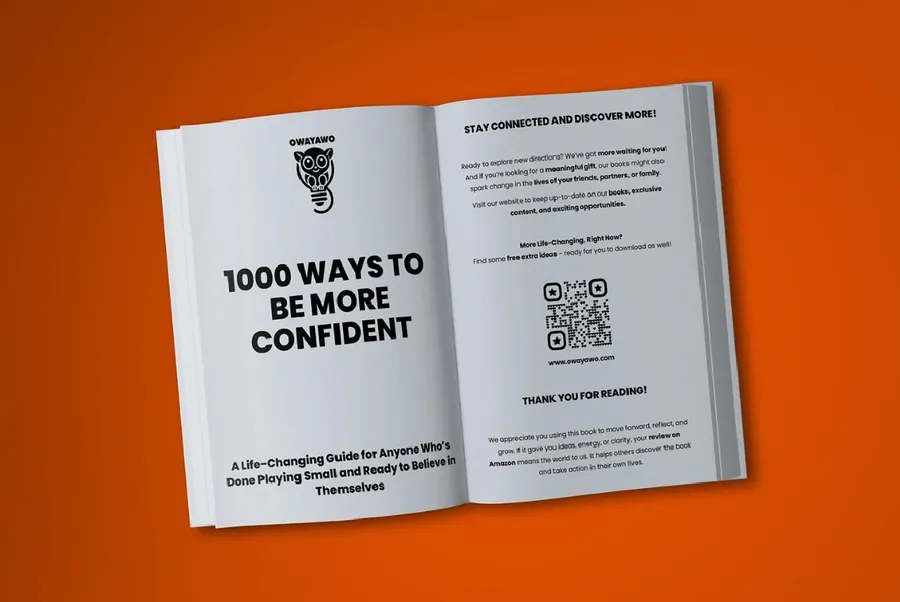 1000 Ways to Be More Confident book formatting layout sample