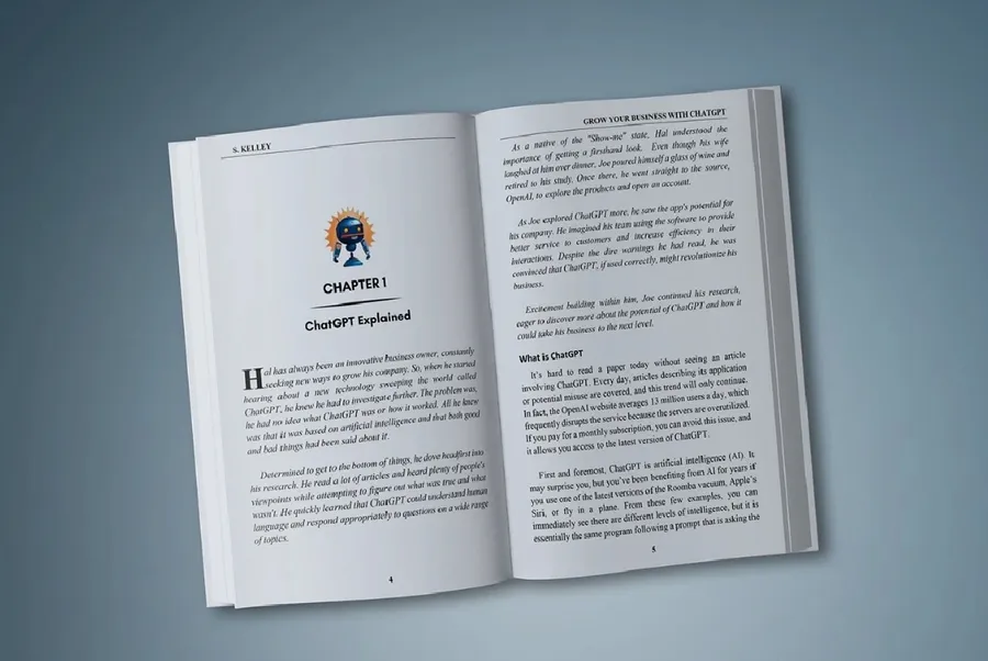 Grow Your Business with ChatGPT book formatting layout sample