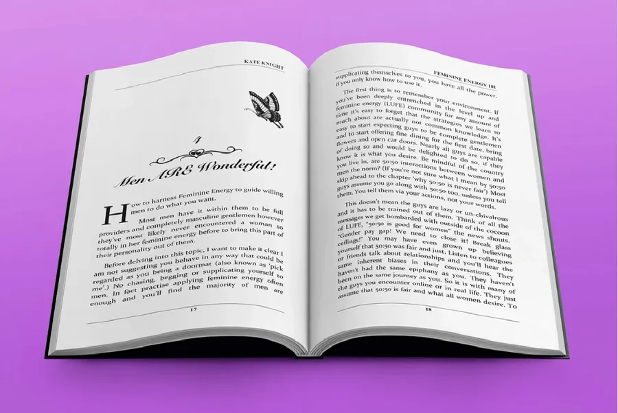 Feminine Energy 101 book formatting layout sample