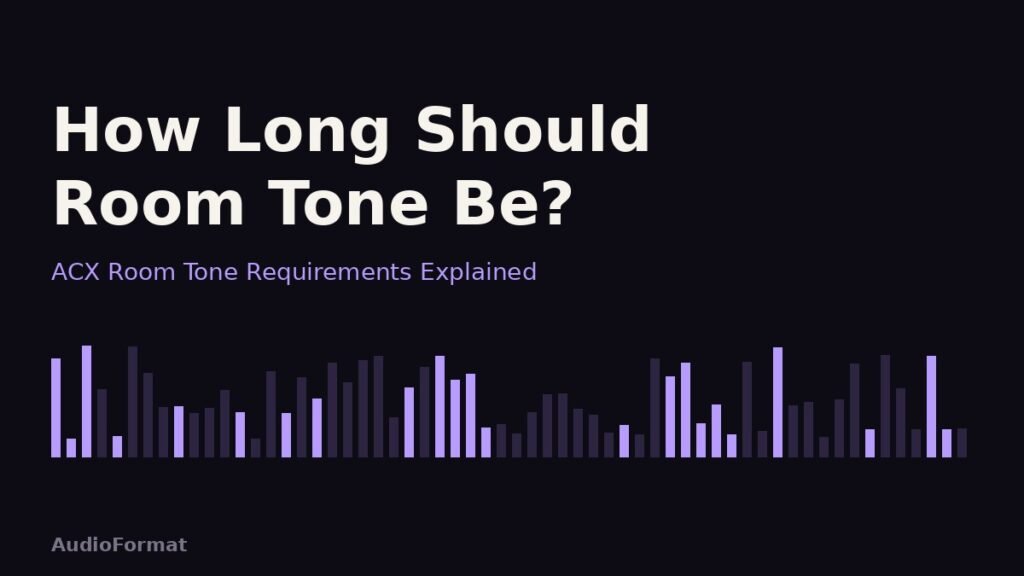 How Long Should ACX Room Tone Be? (And Why It Matters) 1 How Long Should ACX Room Tone Be? (And Why It Matters)